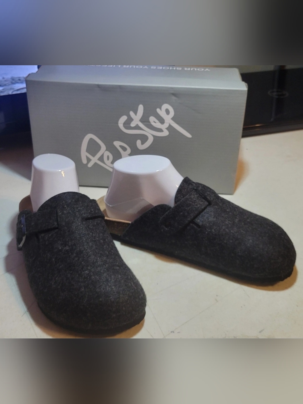 Womens Shoes Size 8 PepStep Fashion Clogs Mule | Nable Black Felt | New IN Box